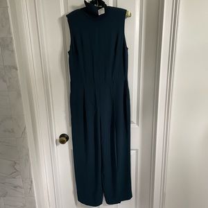 NWT Club Monaco Rib Neck Jumpsuit. Size 4. Dark Rosemary.